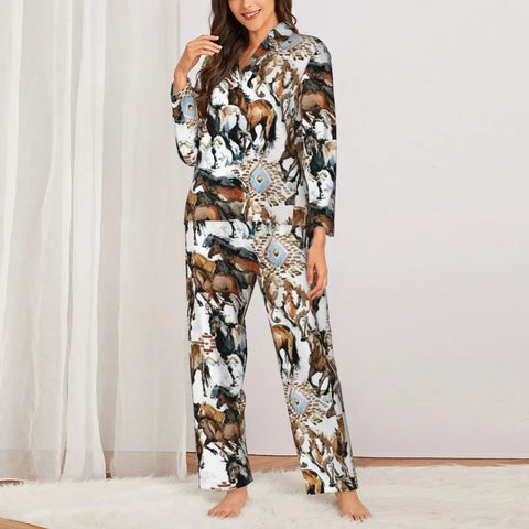 Pyjama Femme « Cheval au coucher du soleil »