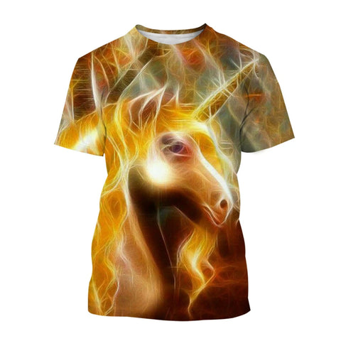 T-Shirt Licorne Ardente Lumineux