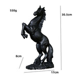 STATUETTE CHEVAL CABRÉ NOIR MAT