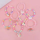 Set Bracelets Licorne "8 Perles Arc-en-Ciel"