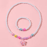 Set Collier & Bracelet Licorne "Cartoon Pastel"