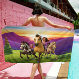 Serviette de Plage chevaux libres
