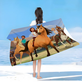 Serviette de Plage chevaux libres