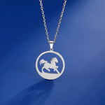Collier Cheval Cercle Tendance