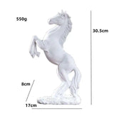 STATUETTE CHEVAL CABRÉ BLANC ÉLÉGANT