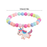 Set Bracelets Licorne "8 Perles Arc-en-Ciel"