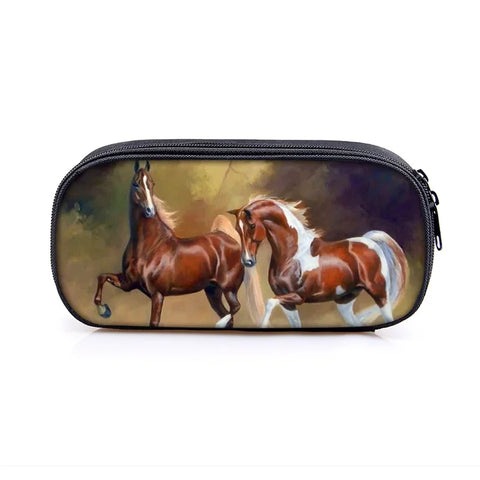 TROUSSE CHEVAUX MARRON ET BLANC