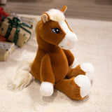 Poupée Cheval en Peluche Grands Yeux
