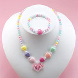 Set Collier & Bracelet Licorne "Cartoon Pastel"