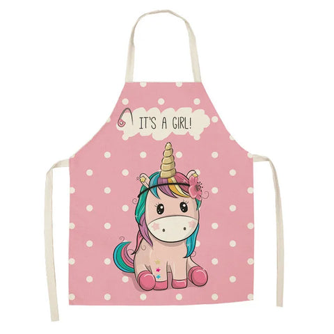 Tablier de Cuisine Licorne « C'est une fille ! »