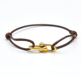 Bracelet Bambou Fer à Cheval Tressé Ajustable