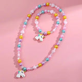 Set Collier & Bracelet Licorne "Cartoon Pastel"