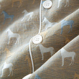Pyjama Homme à Motif Chevaux Minimaliste
