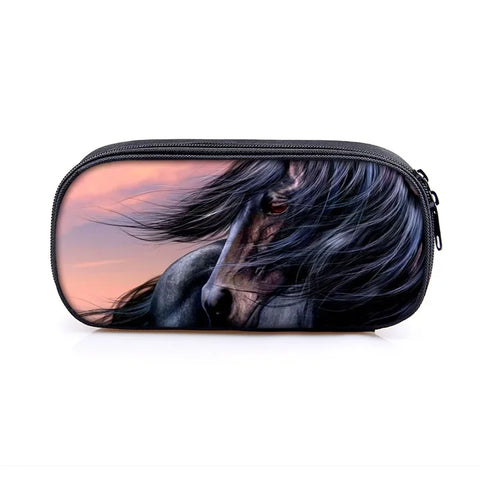 TROUSSE CHEVAL NOIR AU CRÉPUSCULE