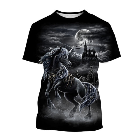 T-shirt Homme Licorne Gothique 3D
