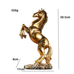 STATUETTE CHEVAL CABRÉ DORÉ LUXE