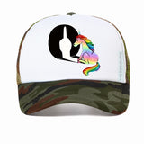 White and camouflage Unicorn Rebelle cap