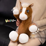 Poupée Cheval en Peluche Grands Yeux