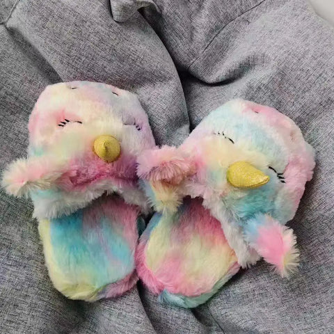 Chaussons Licorne Tie-Dye