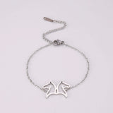 Horse Bracelet "Double Head Silver Steel"