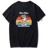 T-Shirt Licorne "Rétro Sunset Noir"
