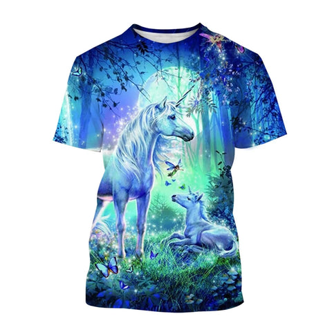T-shirt Féérique Licorne et Faon 3D