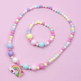 Set Collier & Bracelet Licorne "Cartoon Pastel"
