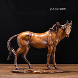 FIGURINE CHEVAL BOIS POLI