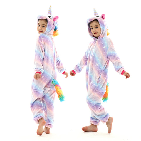 PYJAMA LICORNE FILLE ARC-EN-CIEL ÉTOILÉ