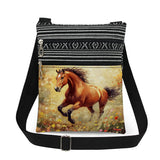 Borsa a tracolla con cavallo "Galoppo Seppia"