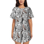 Pyjama Femme Imprimé Chevaux Vintage