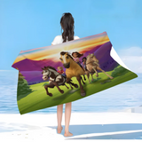 Serviette de Plage chevaux libres