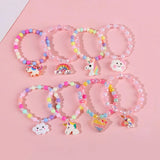 Set Bracelets Licorne "8 Perles Arc-en-Ciel"