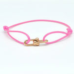 Bracelet Bambou Fer à Cheval Tressé Ajustable