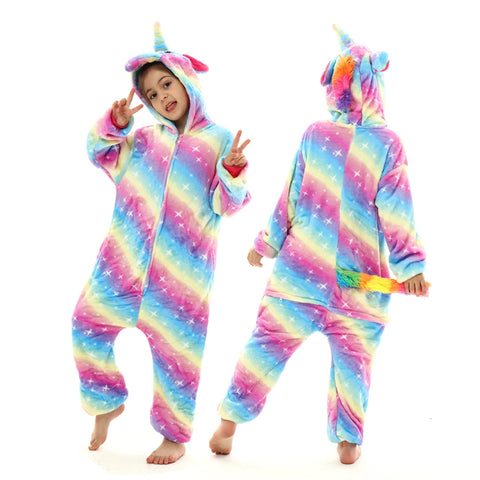 PYJAMA LICORNE FILLE MULTICOLORE ARC-EN-CIEL