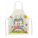 Tablier de Cuisine Licornes sur Arc-en-ciel
