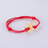 Bracciale Cavallo "Testa Traforata Rosso"