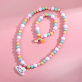 Set Collier & Bracelet Licorne "Cartoon Pastel"
