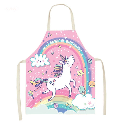 Tablier de Cuisine avec Licornes et Cœurs