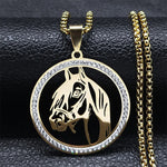 New Horses Head Pendant Necklace
