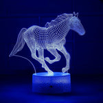 Lampe Cheval Élégant Rose
