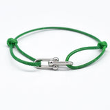 Bracelet Bambou Fer à Cheval Tressé Ajustable