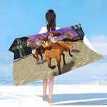 Serviette de Plage chevaux libres
