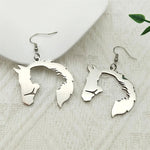 Boucles d'Oreilles Cheval Pendante