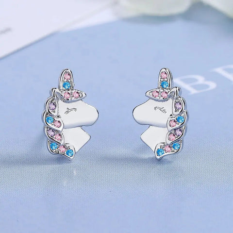 Boucles d'Oreille Fille Licorne