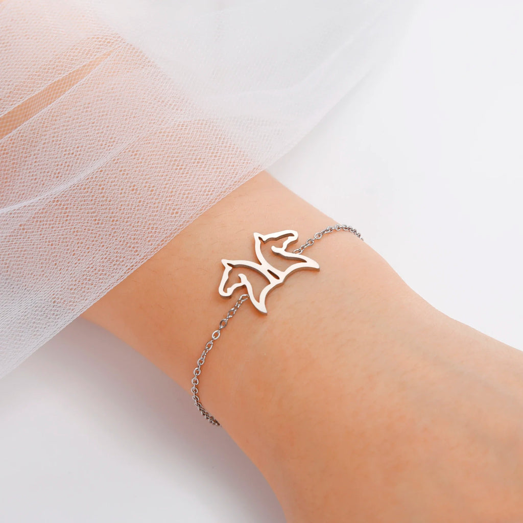 Bracelet Cheval Initiales S925 Kraven - Bijoux Lettres Pendentifs Pour Amoureuses Des Chevaux
