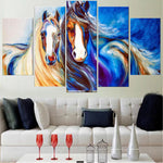 Tableau Cheval Abstrait Peinture