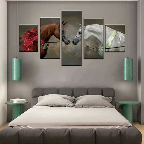 Toile Chevaux Multicouleur