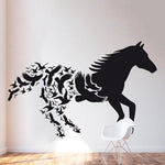 Stickers Cheval Oiseaux