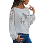Tee Shirt Fille Cheval